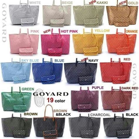 goyard tote bags colors